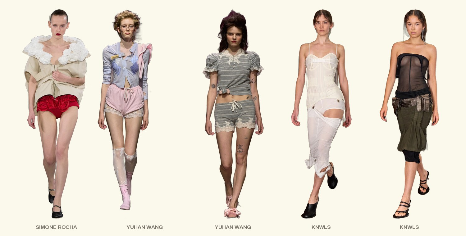 Lencería y boudoir — Knwls, Simone Rocha, Yuhan Wang