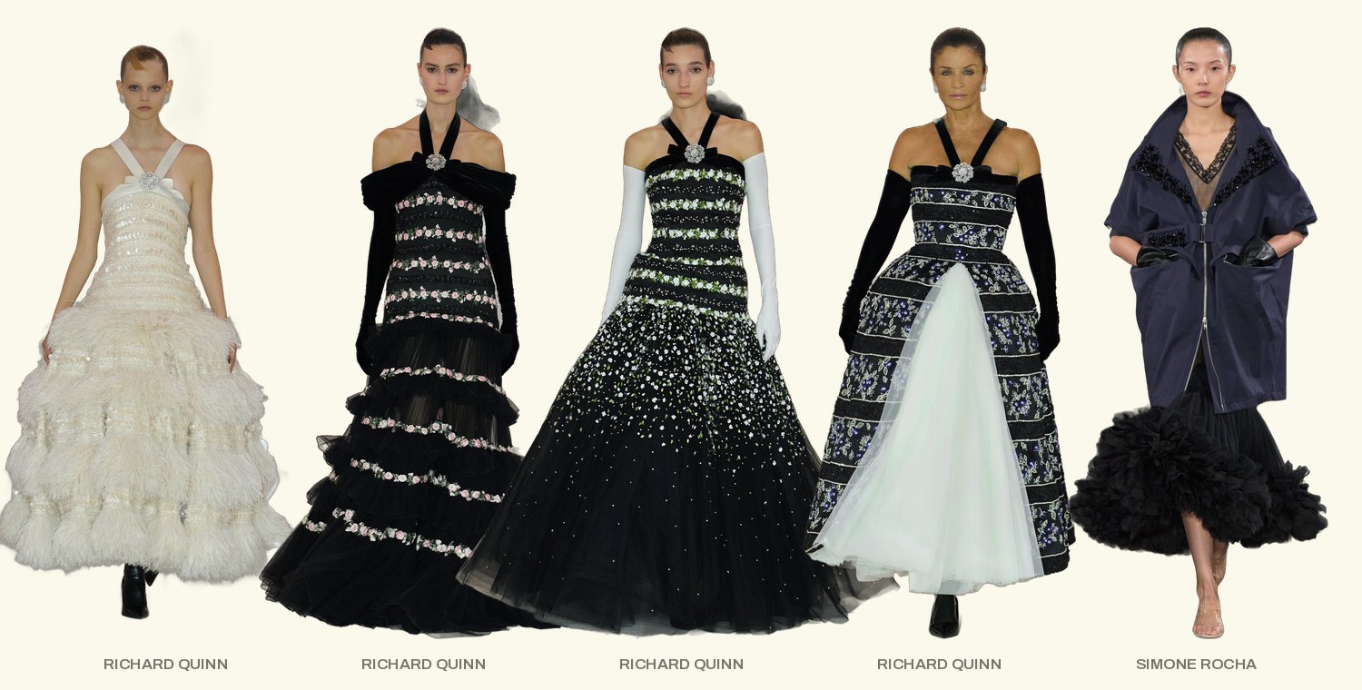 Volados y tul — Richard Quinn, Simone Rocha
