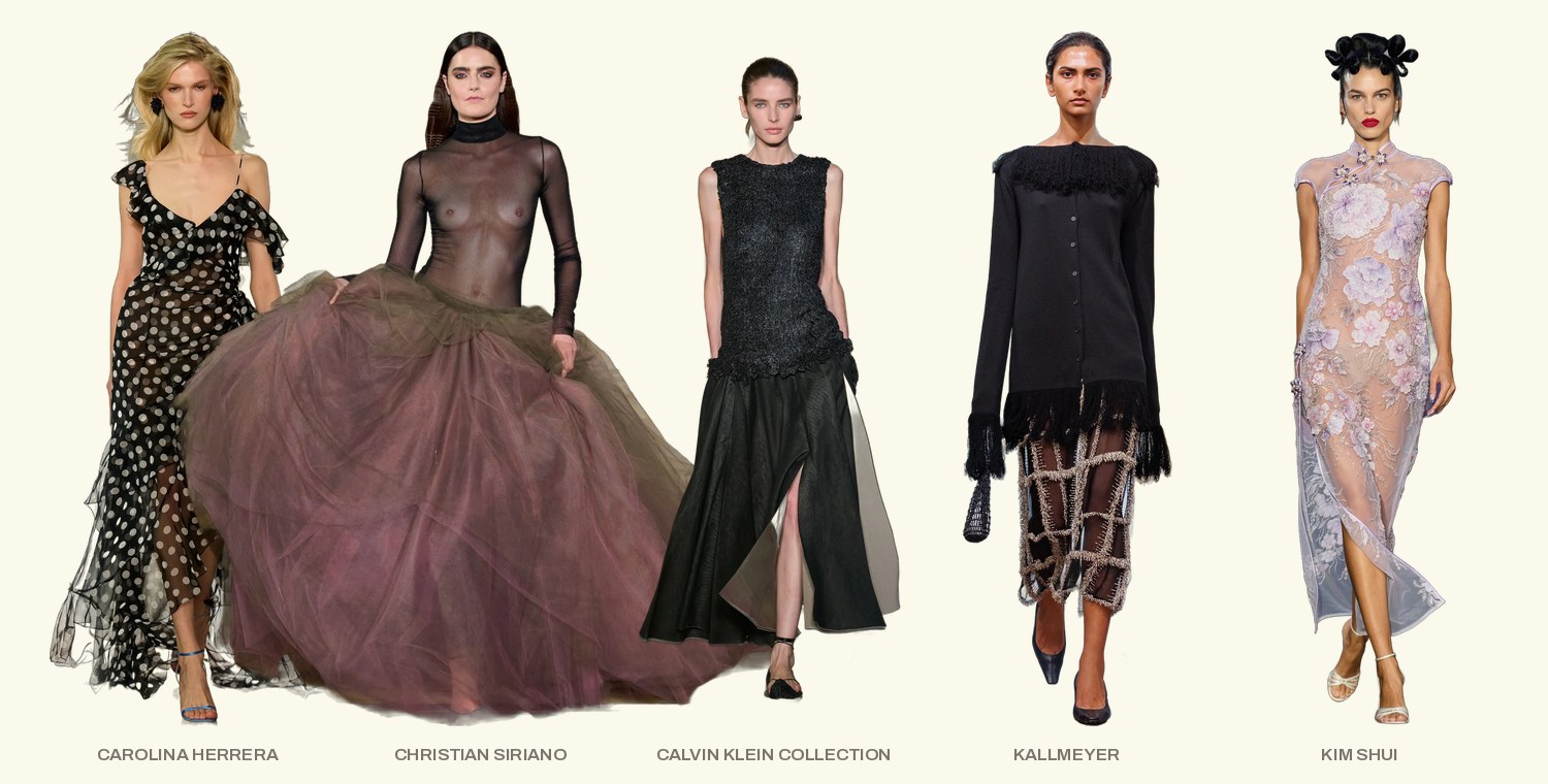 Transparencias — Calvin Klein Collection, Carolina Herrera, Christian Siriano, Kallmeyer, Kim Shui